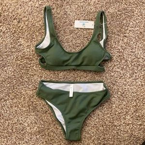 New never worn army green bikini